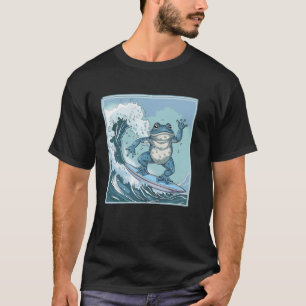 Amphibischer Surfer Japanischer Wellenreitkunst Fr T-Shirt