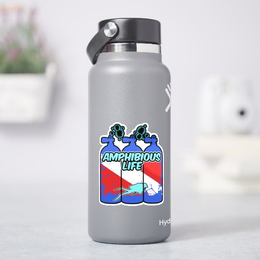 Amphibisches Tauchen Aufkleber (HydroFlask)