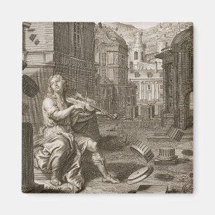 Amphion errichtet die Wände von Thebes durch die Magnet