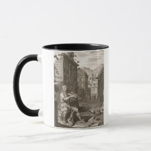 Amphion errichtet die Wände von Thebes durch die Tasse