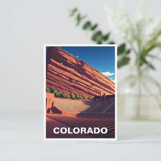 Amphitheater Colorado Rocks Postkarte (Stehend Vorderseite)