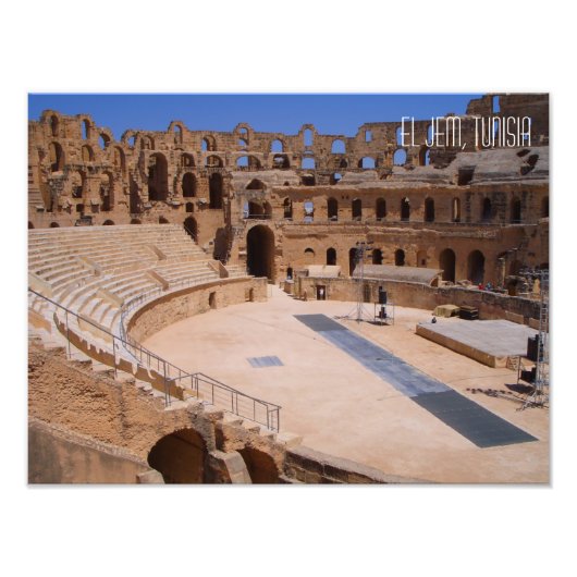 Amphitheater El Jem Colosseum Tunesien Fotodruck (Vorne)
