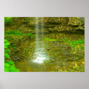 Amphitheater Falls, John Bryan Staat Park, Ohio Poster