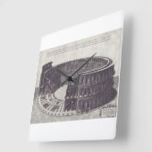 Amphitheater in Verona an der Piazza Bra Quadratische Wanduhr (Winkel)