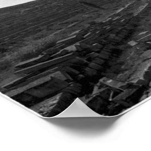 Amphitheater Kalksteinbruch auf der Krim Poster (Ecke)