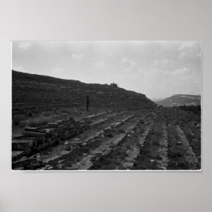 Amphitheater Kalksteinbruch auf der Krim Poster