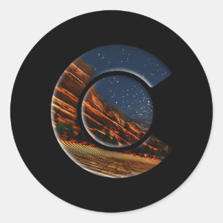 Amphitheater Rocks Runder Aufkleber