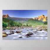 Amphitheater und Tugela in Drakensberg Poster (Vorne)
