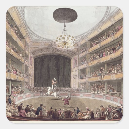 Amphitheater von Ackermann Quadratischer Aufkleber (Vorderseite)