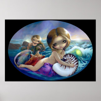 Amphitrite ART PRINT Meerjungfrau Tieffrübe Poster