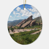 Ampitheater Rote Felsen in Morrison Colorado Keramikornament (Links)