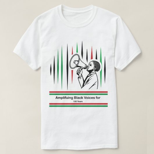 Amplifying Black Voices 100 Years Anniversary T-Sh T-Shirt (Design vorne)