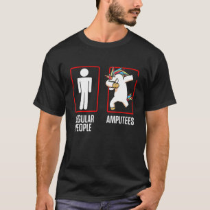 Ampu Spaß Unicorn Leg Arm Funny Erholung T-Shirt