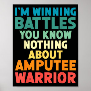 Ampu Warrior Bein Ampu Arm Ampu Bein Amputation Poster