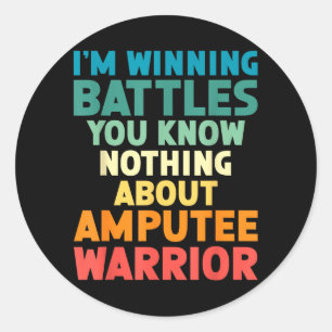 Ampu Warrior Bein Ampu Arm Ampu Bein Amputation Runder Aufkleber