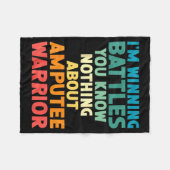 Ampu Warrior Bein Ampu Arm Ampu Beinamputation Fleecedecke (Vorderseite (Horizontal))
