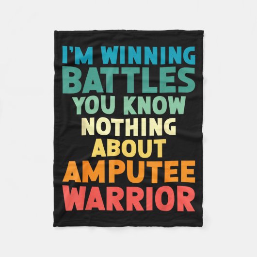 Ampu Warrior Bein Ampu Arm Ampu Beinamputation Fleecedecke (Vorderseite)