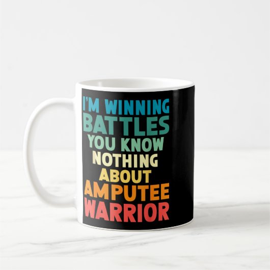 Ampu Warrior Bein Ampu Arm Ampu Beinamputation Kaffeetasse (Links)