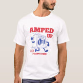 Ampup Funny Guitar Amp - Retro Gitarrist Appar T-Shirt (Vorderseite)