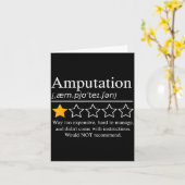 Amputation Amputierter Lustiger Prothetischer Bein Karte (Gelbe Blume)