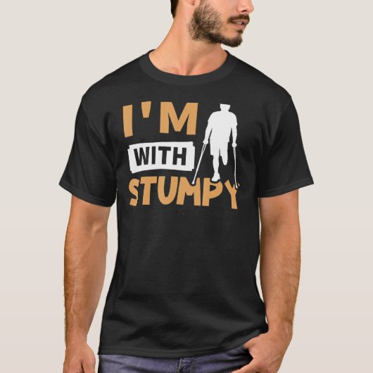 Amputation Ich bin mit Stumpy T-Shirt (Vorderseite)