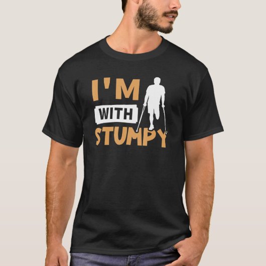 Amputation Ich bin mit Stumpy T-Shirt (Vorderseite)