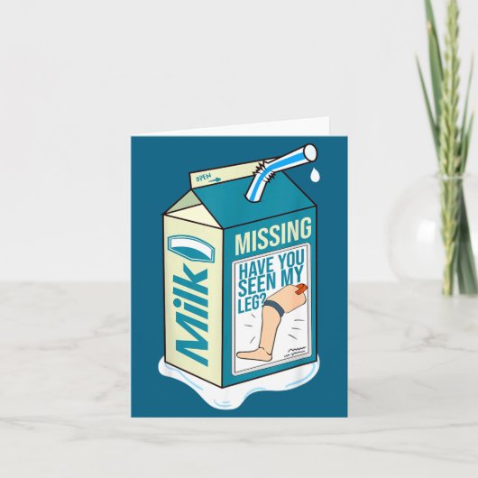 Amputee Funny Shirt Humor Quote Prosthetic Joke  Karte (Vorderseite)