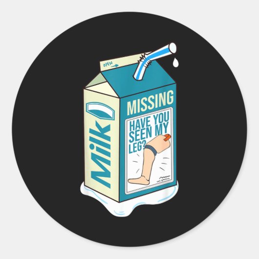 Amputee Funny Shirt Humor Quote Prosthetic Joke  Runder Aufkleber (Vorderseite)