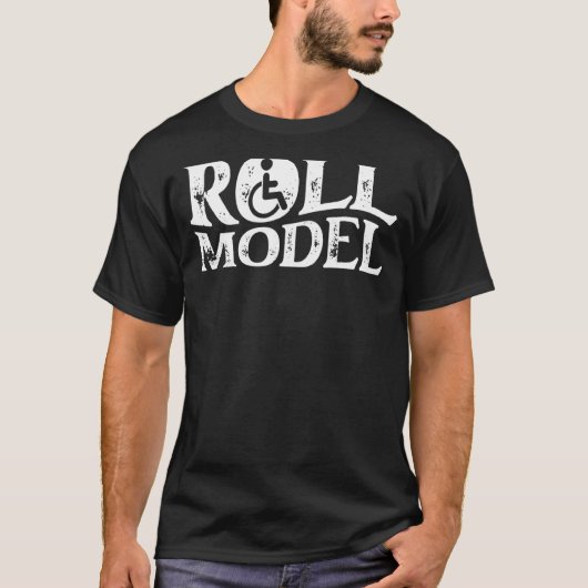 Amputee Handicap - Roll Model Funny Rollstuhl Amp T-Shirt (Vorderseite)
