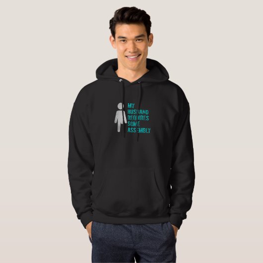 Amputee Humor Husband Assembly Leg Arm Recovery Hoodie (Vorne ganz)