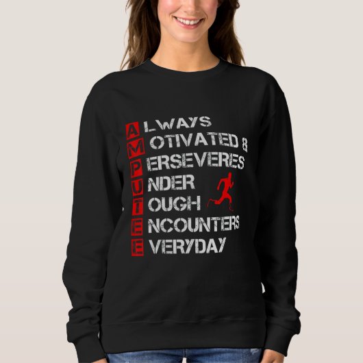 Amputee Spaß Definition Leg Arm Funny Erholung Sweatshirt (Vorderseite)