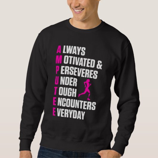 Amputee Spaß Definition Leg Arm Funny Erholung Sweatshirt (Vorderseite)