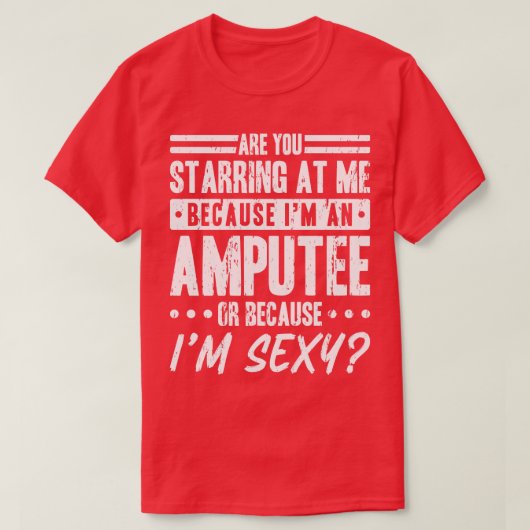 Amputierte Behinderung Prothetisches Leg T-Shirt (Design vorne)