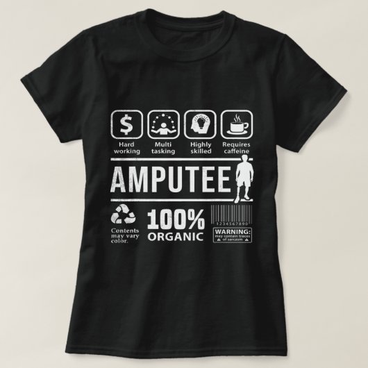 Amputierte Shirt Funny Multi Tasking Grafik Thema  (Design vorne)