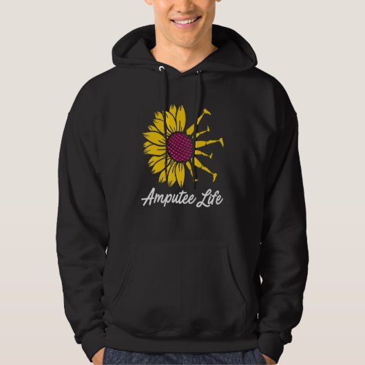 Amputierte Spaß Blume Leg Arm Erholung Hoodie (Vorderseite)