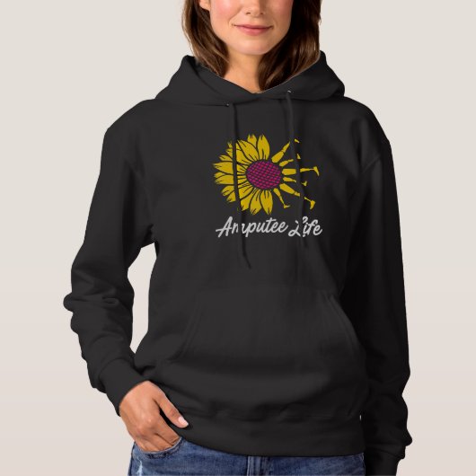 Amputierte Spaß Blume Leg Arm Erholung Hoodie (Vorderseite)