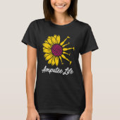 Amputierte Spaß Blume Leg Arm Erholung T-Shirt (Vorderseite)