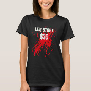 Amputierter Bein Geschichte Amputation Chirurgie H T-Shirt