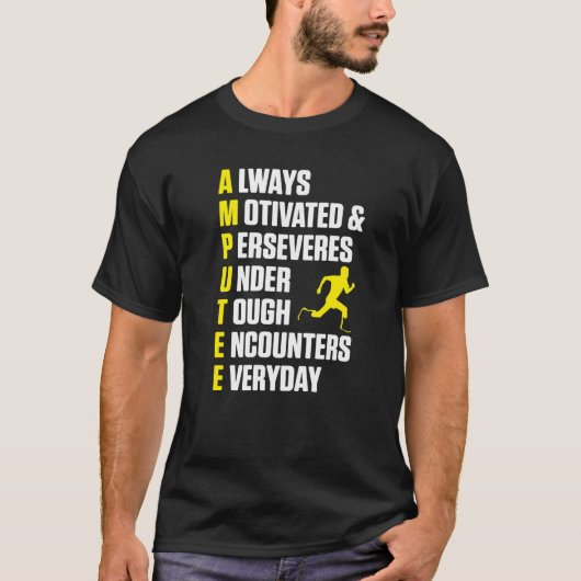 Amputierter Spaß Definition Leg Arm Funny Erholung T-Shirt (Vorderseite)