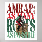 AMRAP Fun Weihnachtsversion der Fitness Poster (Vorne)