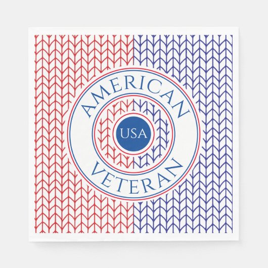 AMRICAN VETERAN Standard Luncheon Paper Napkins Serviette (Vorderseite)