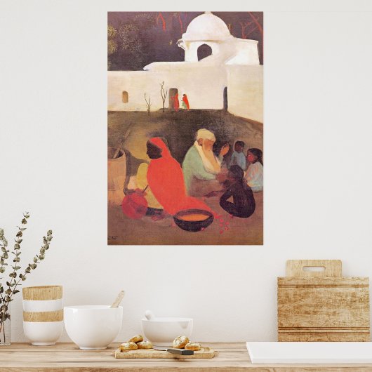 Amrita Sher-Gil - Alte Geschichtenerzählerin, schö Poster (Küche)