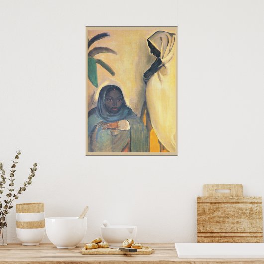 Amrita Sher-Gil - Zwei Frauen, Kunstmalerei Poster (Küche)