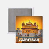 Amritsar Golden Tempel Magnet (Vorderseite/Rückseite)