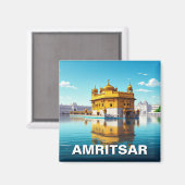 Amritsar Golden Tempel Magnet (Vorderseite/Rückseite)