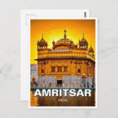 Amritsar Golden Tempel Postkarte (Vorne/Hinten)