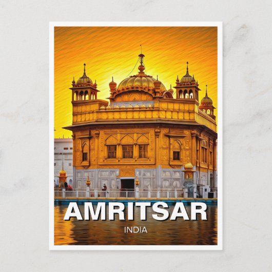 Amritsar Golden Tempel Postkarte (Vorderseite)