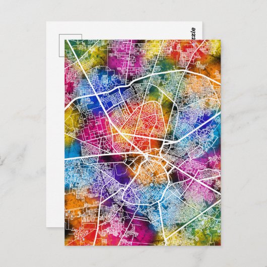 Amritsar Punjab City Map Postkarte (Vorne/Hinten)