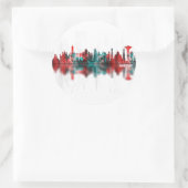 Amritsar Punjab Skyline Runder Aufkleber (Tasche)
