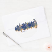 Amritsar Skyline Runder Aufkleber (Umschlag)